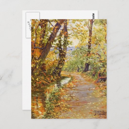 Egon Schiele - Winding Brook Postkarte (Vorne/Hinten)