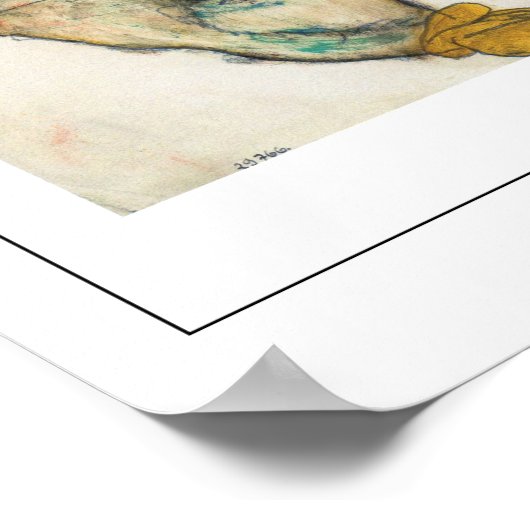 Egon Schiele Zedign Art Poster #234-2 (Ecke)