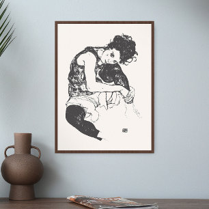 Egon Schiele Zeichnungen I Sitze Frauen Kunst Prin Poster