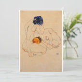 Egon Schiele - Zwei Freunde Dankeskarte (Stehend Vorderseite)