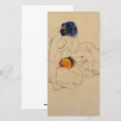 Egon Schiele - Zwei Freunde Feiertagskarte (Vorne/Hinten)