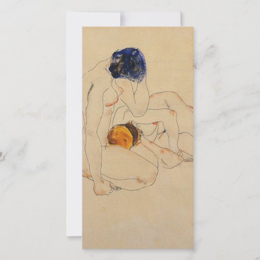Egon Schiele - Zwei Freunde Feiertagskarte (Vorderseite)