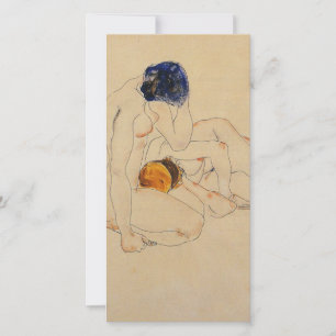 Egon Schiele - Zwei Freunde Feiertagskarte