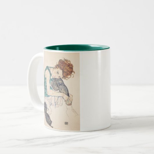 EGON SCHIELE ZWEIFARBIGE TASSE (Vorderseite Links)