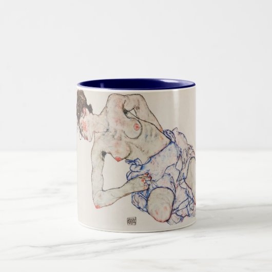 EGON SCHIELE ZWEIFARBIGE TASSE (Mittel)