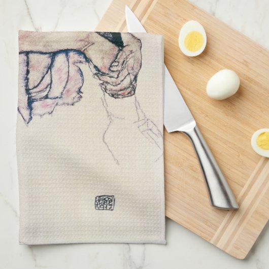 EgonSchiele Sitzfrauen-Geschirrtuch Geschirrtuch (Viertel Falte)