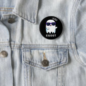 Egost Funny Halloween Ego Ghost Pun Dark BG Button (Beispiel)