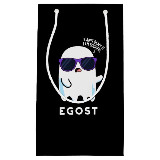 Egost Funny Halloween Ego Ghost Pun Dark BG Kleine Geschenktüte (Vorderseite)