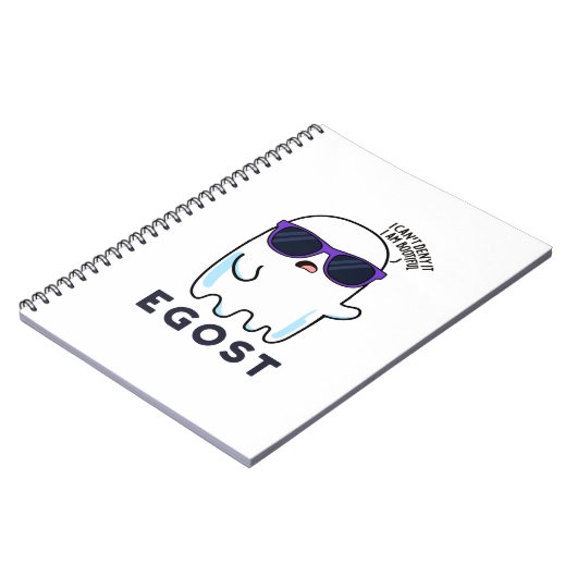 Egost Funny Halloween Ego Ghost Pun Notizblock (Linke Seite)