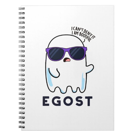 Egost Funny Halloween Ego Ghost Pun Notizblock (Vorderseite)
