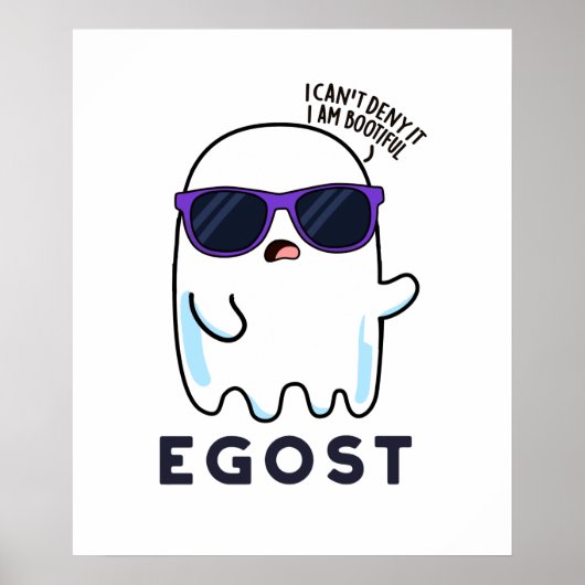 Egost Funny Halloween Ego Ghost Pun Poster (Vorne)
