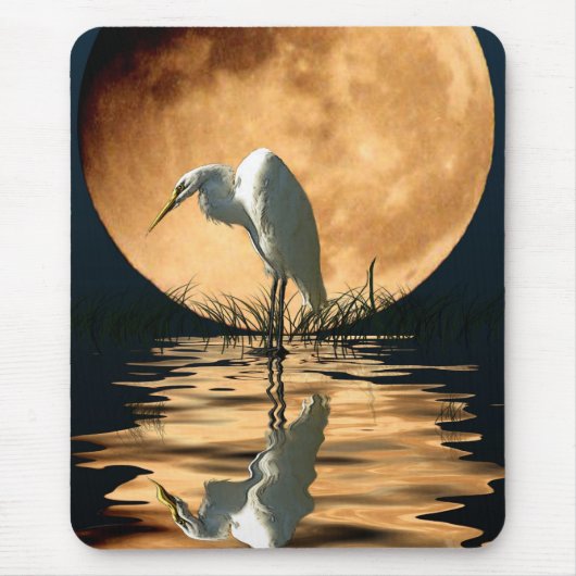 Egret & A Golden Moon Mousepad (Vorne)