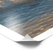 Egret at Sunset on Beach Fotografy Print Fotodruck (Ecke)