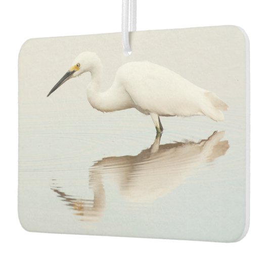 Egret auf einem noch bewachsenen Teich Autolufterfrischer (Links)