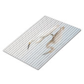 Egret auf einem noch bewachsenen Teich Notizblock (angewinkelt)