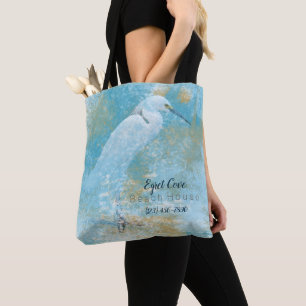 Egret Beach Vacacation House Tote Bag Tasche