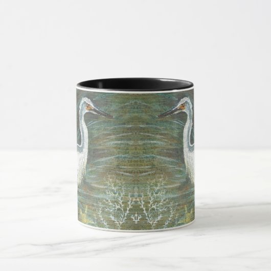 Egret Bird Water Art Tasse (Zentrum)