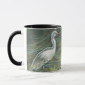 Egret Bird Water Art Tasse (Links)