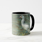 Egret Bird Water Art Tasse (VorderseiteRechts)