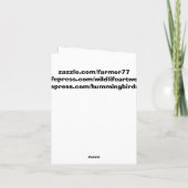 Egret Birds Wildlife Animals Wetlands Note Card Karte (Rückseite)