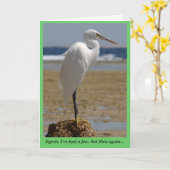 Egret Card Karte (Gelbe Blume)