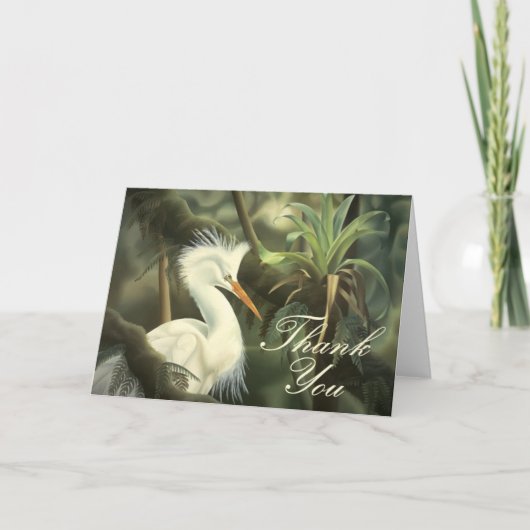 Egret "Danke"-Karte Dankeskarte (Vorderseite)