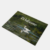 Egret Fish Fish Welcome Doormat Fußmatte (Schrägansicht)