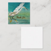 Egret Gorgeous Bird Beach House Vielen Dank Mitteilungskarte (Vorne/Hinten)