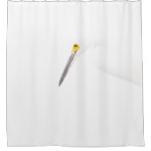 Egret-Headshot Duschvorhang (Vorderseite)