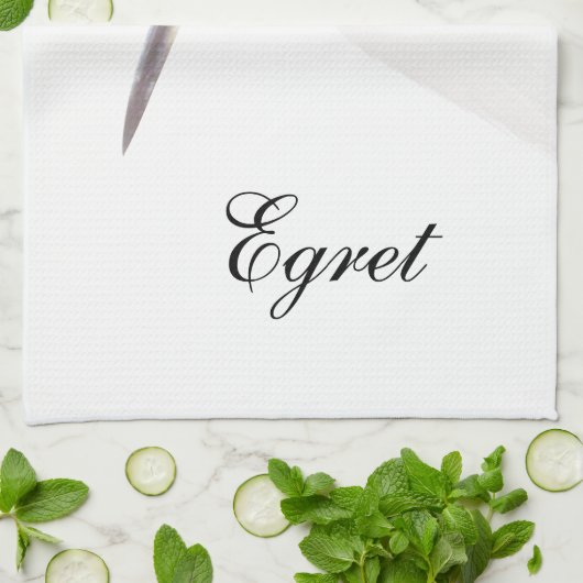 Egret-Headshot Handtuch (Gefaltet)