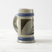 Egret im Bier Stein Bierglas (Vorderseite Links)