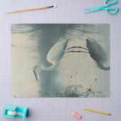 Egret in der Nebeldekoupage Seidenpapier (Basteln)