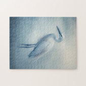 Egret in der Nebelmalerei Puzzle (Horizontal)