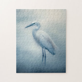 Egret in der Nebelmalerei Puzzle