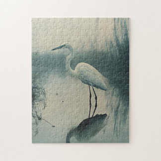 Egret in Nebel Puzzle