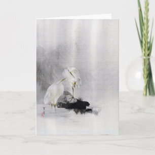 Egret in Nebel, Watanabe Seitei Karte