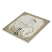 Egret - Kunsthandwerk Keramik Tile Fliese (Seite)