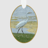 Egret Lake Bird Ornament (Vorderseite)