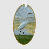 Egret Lake Bird Ornament (Vorderseite)