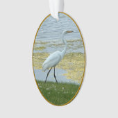 Egret Lake Bird Ornament (Vorderseite)