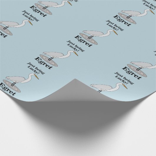 Egret Lucky Bird Geschenkpapier (Ecke)