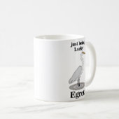 Egret Lucky Bird Kaffeetasse (VorderseiteRechts)