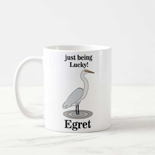 Egret Lucky Bird Kaffeetasse (Links)