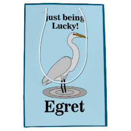 Egret Lucky Bird Mittlere Geschenktüte