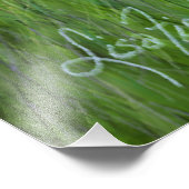 Egret on Pond Fotodruck (Ecke)