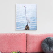 Egret Perch Leinwanddruck (Insitu (Wohnzimmer))