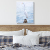 Egret Perch Leinwanddruck (Insitu (Schlafzimmer))