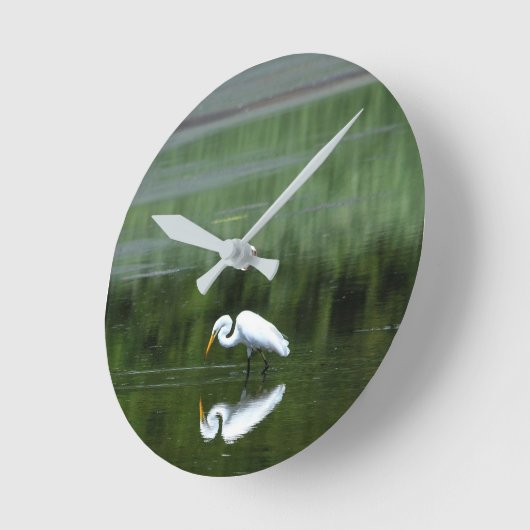 Egret Reflection Acrylwand Uhr (Winkel)