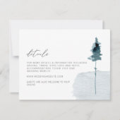EGRET Rustikale Winterpine - Hochzeitskarte Einladung (Vorderseite)