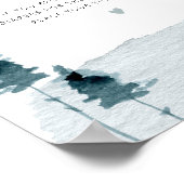 EGRET Rustikales Slate Blue Diaper Raffel Game Pos Poster (Ecke)